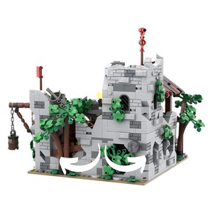 Ensemble de blocs de construction GoldMoc château médiéval MOC-193205 Wolfpack Den maison modulaire blocs de construction briques jouet pour enfants - Product Image 3