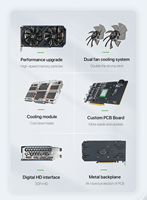 OEM RTX 2060 Super 8GB GDDR6 Pelat Belakang Logam 3DP+HD 256bit GPU Desktop Grosir Kartu Grafis Gaming