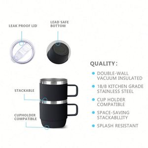 Mini-gobelet isotherme sous vide en acier inoxydable 4oz 6oz 8oz, verre à shot, tasse à café expresso, petite tasse à café avec couvercles Magslider - Product Image 4