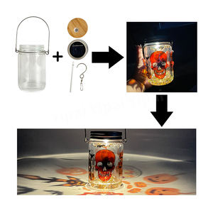 32 paket abd depo 11oz önceden delinmiş cam kar küresi cadılar bayramı noel cam turşu kavanozu güneş ışıkları ile bambu kapak ve saman - Product Image 2