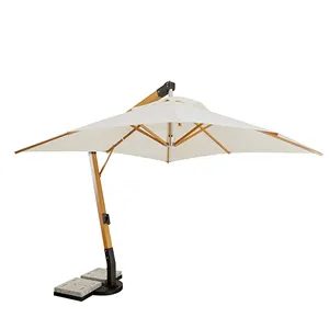 Excellents parapluies de poteau latéral extérieur de double dessus, parapluies de jardin de Roma pour la couverture supplémentaire d'ombre/