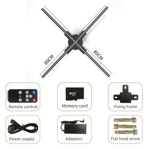 Máy chiếu hologram 3D 80cm, quạt LED xoay, thiết bị quảng cáo hoạt hình bắt mắt, vận hành bằng ứng dụng, dễ sử dụng - Product Image 3