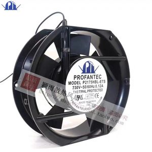 พัดลมแกน Profantec รุ่น P2175HBL-ETS 230V 0.12A ป้องกันความร้อน ติดผนัง ใบพัดพลาสติกสีดำ ลูกปืน ผลิตในไต้หวัน - Product Image 1