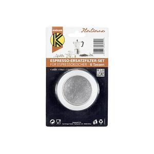 Juego de filtros de repuesto Krger Espresso, filtro de metal de 6 tazas con sellos para cafetera Moka - Product Image 3