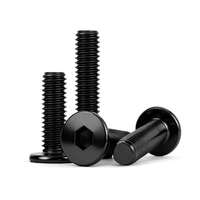 Vis à tête plate ultra-mince en acier au carbone M2-M8, zinguées noires, à six pans creux, pour ordinateurs portables et appareils électroniques