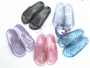 Moda jelly shoes <span class=keywords><strong>sandali</strong></span> <span class=keywords><strong>con</strong></span> plateau da donna <span class=keywords><strong>con</strong></span> glitter pantofole casual comode da spiaggia antiscivolo in cristallo di un pezzo per le donne - Product Image 6
