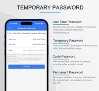 Lecteur de contrôle d'accès autonome TTLock avec code QR, étanche IP67, 13,56 MHz, lecteur de code QR Mi-fare, scanner de code-barres, contrôle d'accès