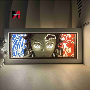 Demon Slayer 3D LED Night Light Control remoto Neon Paper Cut Shadow Art Atmosphere-Filling Anime Dormitorio Habitación Decoración japonesa - Product Image 5