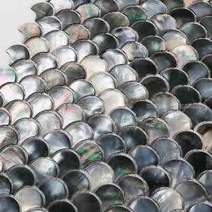 Trung Quốc Nhà Cung Cấp Bán Buôn 25Mm Mô Hình Vảy Cá Óng Ánh Môi Đen Mẹ Của Ngọc Trai Gạch Biển Khảm - Product Image 3