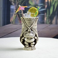 Tasse Tiki en céramique de style moderne Tasse en verre à cocktail Tiki de style hawaïen pour personnalisation de fête