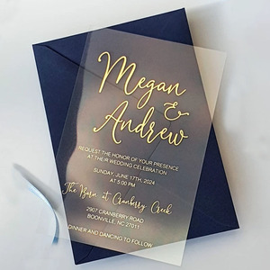 Invitations de mariage givrées <span class=keywords><strong>d</strong></span>écoupées au laser personnalisées de luxe en plexiglas impression UV <span class=keywords><strong>carte</strong></span> <span class=keywords><strong>d</strong></span>'<span class=keywords><strong>invitation</strong></span> de mariage en acrylique avec boîte - Product Image 2