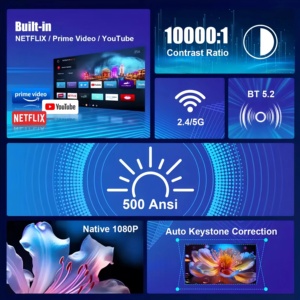 Phổ biến nhất 720p HD xách tay ánh sáng trọng lượng làm việc xách tay rạp chiếu phim gia đình Máy chiếu - Product Image 2