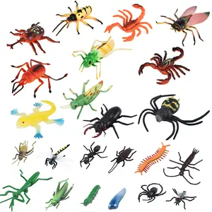 Hot Sell World Of Wildlife Early Education Insect Animal Toy Artificial Bee Spider Beetle Accessories Educational Toys For Kids