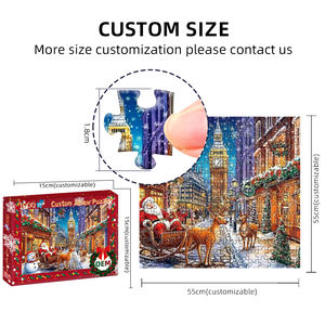 <span class=keywords><strong>Puzzle</strong></span> Natalizio Incantato con Scatola Luminosa, Regalo Personalizzato con Arte Stampata, Effetto Foil, Floccato, Laser, Magico, <span class=keywords><strong>Puzzle</strong></span> Artigianale su Misura - Product Image 2