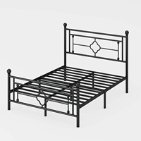 Meubles de maison modernes lits Queen King Size en fer et métal avec rangement pour chambre à coucher ou appartement cadre d'hôtel