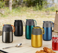 Termo para Alimentos Personalizado de Grado Alimenticio, Recipiente para Alimentos de Acero Inoxidable, Frasco para Alimentos con Aislamiento al Vacío con Cuchara