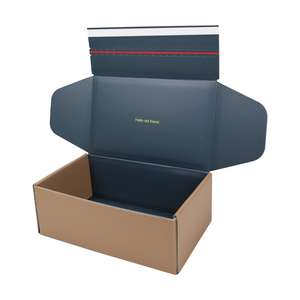 Boîte d'emballage pour le commerce électronique avec logo personnalisé, boîtes en carton ondulé recyclé, bande de déchirure à fermeture éclair, boîte d'expédition par courrier - Product Image 2