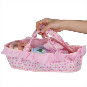 Portable <b>Doll</b> Bag Toy Cradle Bassinet Portable <b>Carrier</b> Bag <b>Baby</b> <b>Doll</b> Crib Toy Bed Lovely <b>Baby</b> Cradle Blanket for Role Play - Product Image 3