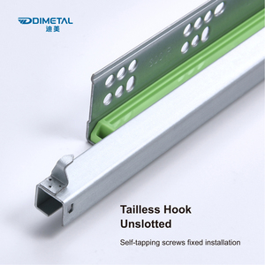 Dimetal 22 ''550mm 2 lần đẩy để mở Hidden Kính thiên văn đường ray mềm đóng undermount giấu Ngăn kéo trượt - Product Image 4