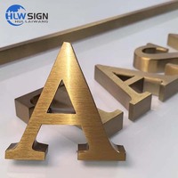 Letras Metálicas de Bronce Antiguo, Logotipo de Pared de Acero Inoxidable, Logotipo Comercial, Certificado CE y RoHS, Llegada Segura Garantizada
