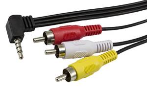 Câble audio vidéo AUX stéréo 3,5 mm vers RCA AV Caméscope 3,5 mm mâle vers 3RCA mâle pour smartphones, MP3, tablettes, haut-parleurs, home cinéma - Product Image 6