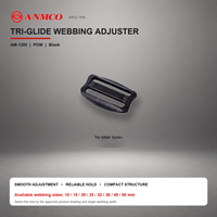 Ajusteur de sangle Tri-Glide en POM pour sac à dos, bagages, harnais pour animaux de compagnie, boucle coulissante en plastique multi-tailles, modèle AM-1293, fourniture OEM