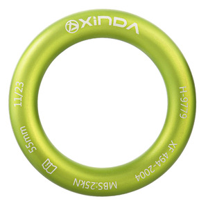 ห่วงเชื่อมต่ออะลูมิเนียมอัลลอยด์ Xinda ขนาด 55 มม. รับน้ำหนัก 25 กิโลนิวตัน อุปกรณ์ปีนเขาสำหรับกิจกรรมกลางแจ้ง - Product Image 1