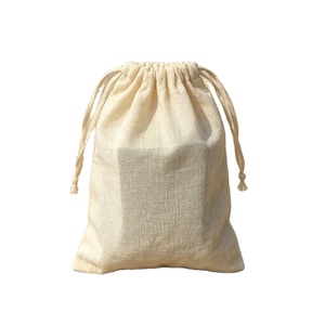 Sac à cordon en toile imprimé sur mesure, pochette de rangement portable, sac cadeau pour accessoires de plage, emballage - Product Image 1