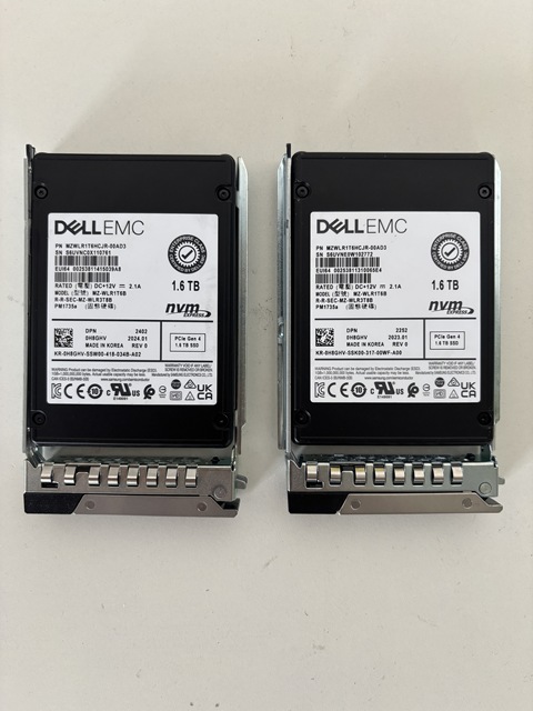 Dell 1.6TB NVMe U.2 Enterprise SSD PCIe 4.0 Server SSD with Chassis