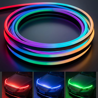 Kingshowstar Bande lumineuse LED RGB 12V pour capot, flexible, DRL, étanche IP68, dynamique, nouvelle, universelle pour voiture, camion, SUV