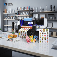 Imprimante UV de bureau A3 |   Écran tactile automatique + positionnement visuel CMYK+V+W Sortie couleur complète pour la publicité/personnalisation
