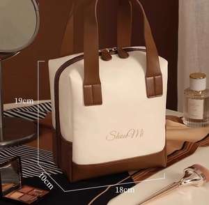 Sac de Maquillage en Cuir PU, Vente en Gros Usine, Trousse de Voyage Portable, Sac à Main Grande Capacité, Sacs de Toilette - Product Image 5