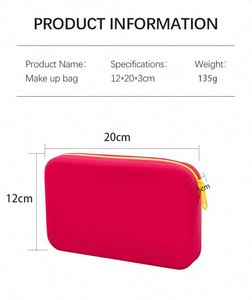 Women's Fashion Waterproof Durable Silicone Travel for Toiletry <b>Pouch</b> Wholesale Portable <b>Passport</b> Coin Makeup Brush Purse Bags - Product Image 4