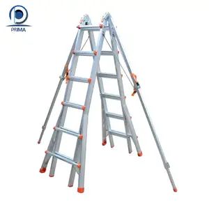 CBDMART Household Aluminum Ladder Power Coating Folding Straight Aluminum Ladder