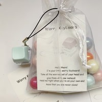 Porte-clés transparent personnalisé avec logo imprimé, clavier, interrupteurs anti-stress, porte-clés fidget clicker, ensemble de cadeaux
