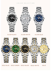 POEDAGAR 306 Dual <b>Calendar</b> Design Stainless Steel Watch Women Luxury Japan Quartz Watches Waterproof Fashion Ladies Wristwatches - Product Image 6