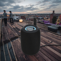 Mini haut-parleurs portables TWS Subwoofer sans fil à lumière LED RVB avec son stéréo de basse USB pour les fêtes musicales en plein air