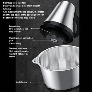 Procesador de Alimentos Multifuncional para Cocina, Picadora de Carne Manual/Eléctrica de 2L/3L, Picadora de Verduras y Carne de Acero Inoxidable para Uso en Autocaravanas - Product Image 5