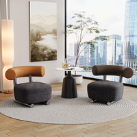 Fauteuil individuel de style italien, nordique moderne, en acier, fauteuil paresseux, mobilier de maison, salon, luxe léger