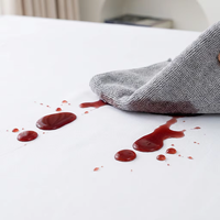 Wasserdichte, Ölbeständige, Hitzebeständige, Umweltfreundliche Weiße Polyester-Tischdecke in Gewerbequalität, Auslaufsicher für Zuhause und Hotel