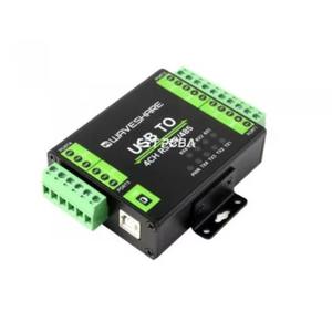 Convertidor USB Industrial Aislado de 4 Canales con Chip FT4232HL, Montable en Pared/Riel, con 2x RS232 y 2x Componentes Electrónicos - Product Image 1