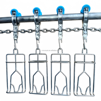 Chariot suspendu personnalisé en acier inoxydable ZYPR pour rail tubulaire, équipement de traitement de la volaille et d'abattage de poulets