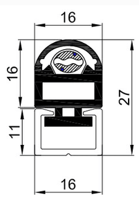 FS-103B untuk melindungi lengan robot AGV anti tabrakan antijepit sensor garis tepi keamanan karet - Product Image 2