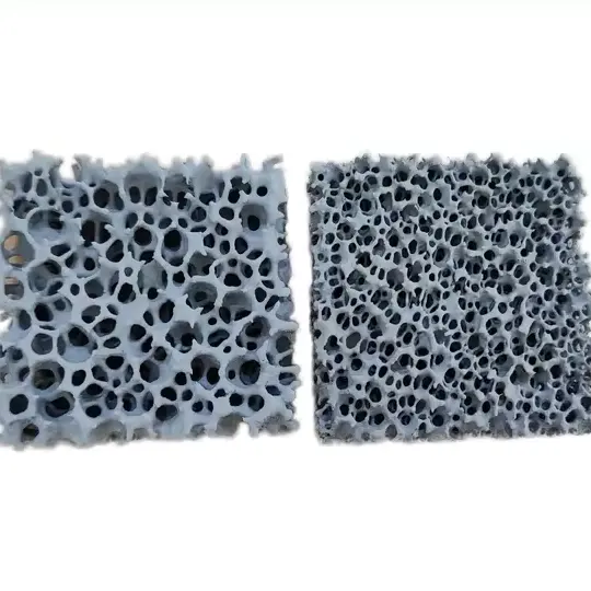 Round Silicon Carbide Ceramic Foam Filter Moulded and Cut to Fit for Ductile Iron Casting for Refractory Applications
