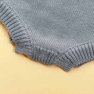 Cuddly Cotton Baby Boy Dusty Blue Romper Announcement Custom Flat Knit Romper Newborn Gift <strong>Outfit</strong> Newborn <strong>Coming</strong> <strong>Home</strong> <strong>Outfit</strong> Set - Product Image 6