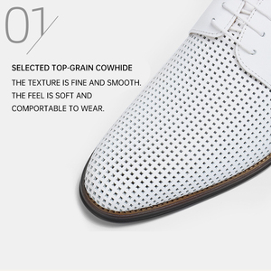 Chaussures habillées brogues perforées sur mesure OEM pour hommes, style britannique, en cuir de vachette, grande taille, à lacets, pour mariage - Product Image 2