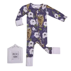 Lvkiss Infant Clothing Snap Button New Born Clothes Bamboo Viscose Soft Breathable Lovely Printing Clothes Sets Baby Rompers