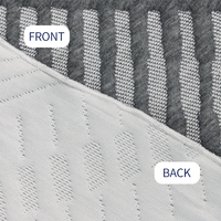 Tissu de matelas imperméable professionnel nouvelle série grise, couche d'air jacquard tricoté, poids moyen, motif multi-fleurs