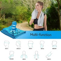 Toalla Deportiva Refrescante de Poliéster con Logotipo Personalizado Premium, Secado Rápido, Transpirable, Absorbente de Sudor, Ligera, Protección UV para Gimnasio y Running