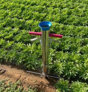 Macchina per trapiantatrice di melone vegetale addensata piantatrice di pepe in acciaio inossidabile a doppio manico - Product Image 1